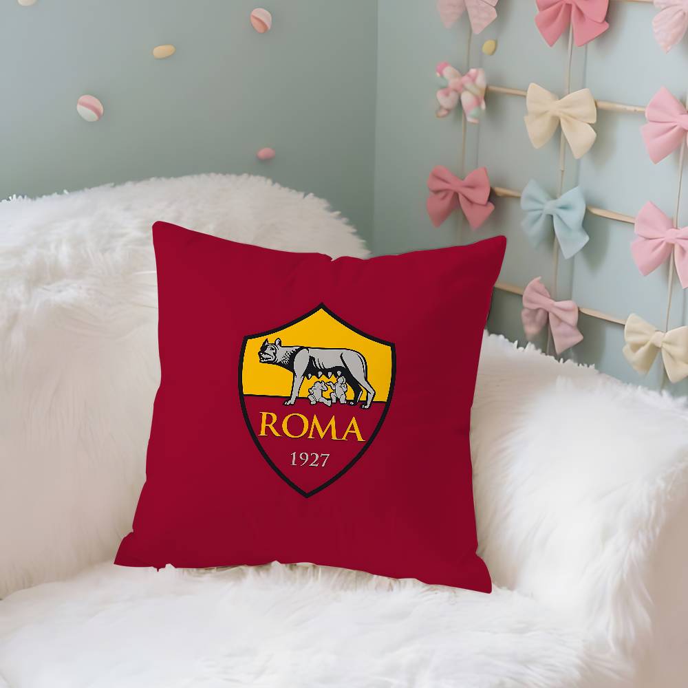 R-Rome Club Pillow Case Cushion Cover Soft Cute Throw Pillow Case For Car Sofa Pillowcase Polyester With Zipper