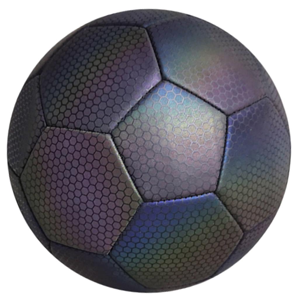 Reflective Soccer Balls Football for Night Game Training, Size 4 Size 5 Glowing Soccer Balls Reflective Soccer Balls