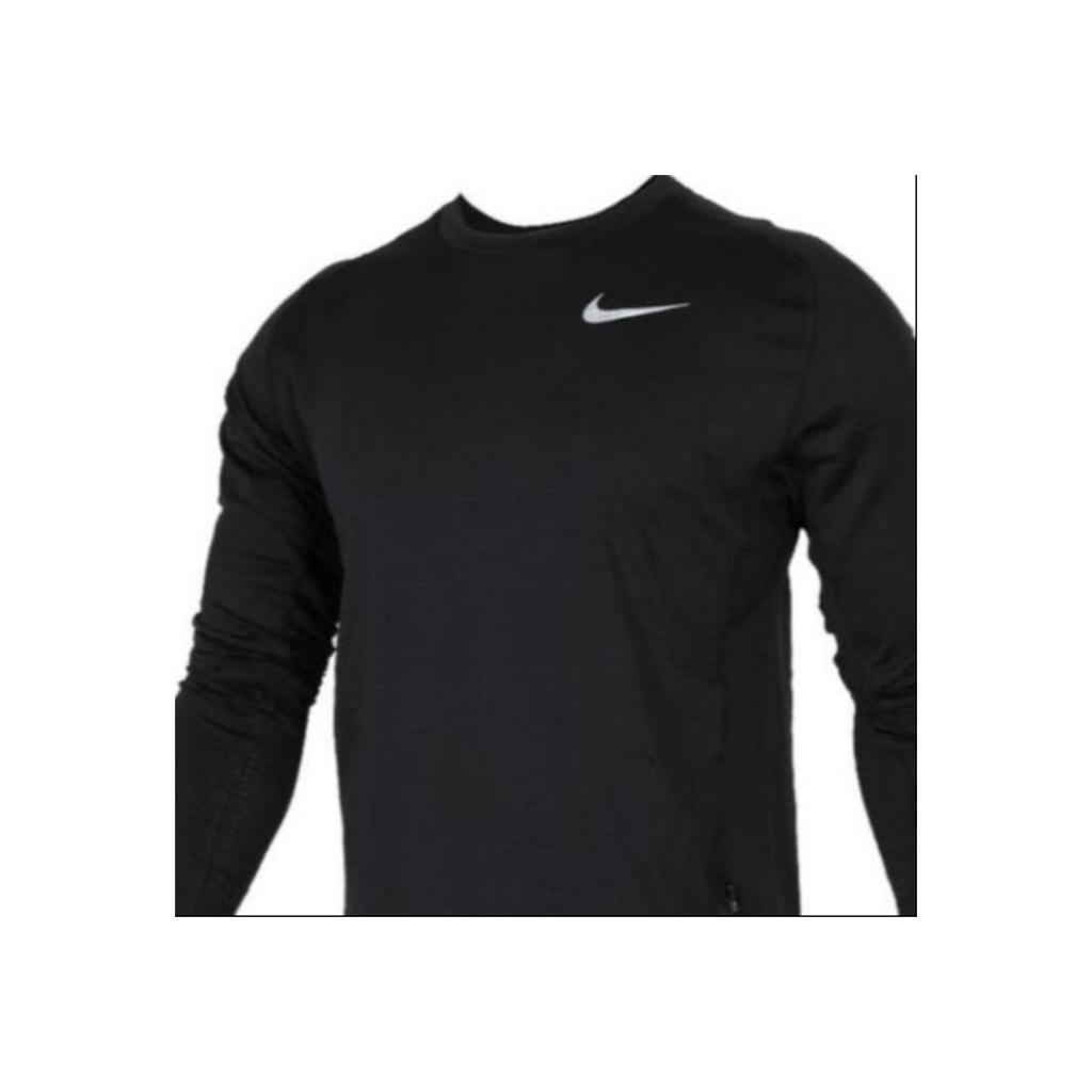 Nike T-shirt Girocollo a Maniche Lunghe con Stampa Logo Uomo Top Nera 857828-011