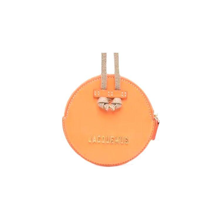 

Jacquemus Le Pitchou Round Biscuit Necklace Bag Leather Wallet Crossbody Bag Women bags Orange 211SL02-211-304740 Basic Set (Bag+Dust Bag)