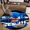 1 stuks Sonic the Hedgehog Anime Design Rond Tapijt - Kantoorstoelmat, Antislip Tapijt voor Huisdecoratie, Woonkamer, Slaapkamer, Speelkamer