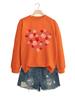 Heart Dog Print Women's Casual Fashion Round Neck Long Sleeve Hoodie for Autumn/Winter