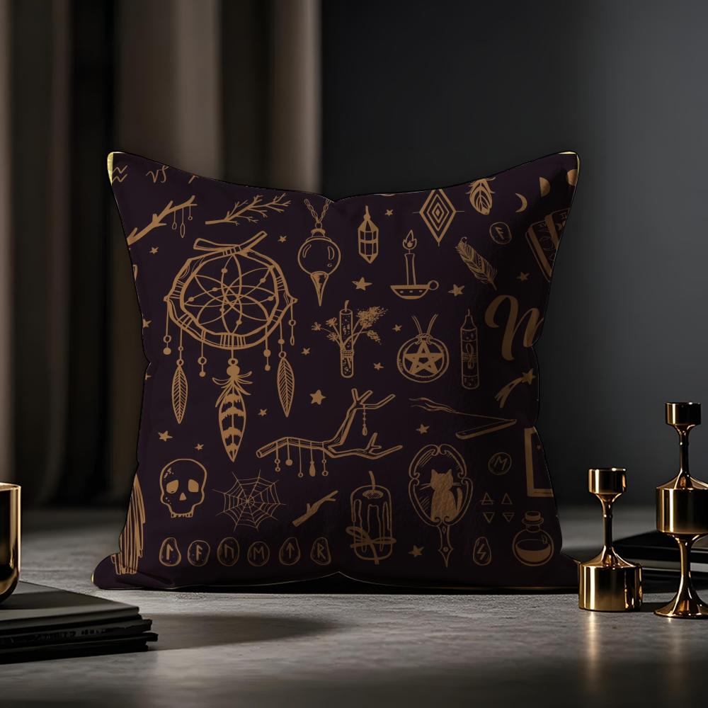 Eid Al-Fitr Cushion Cover Anti-dustmite Pillowcase Invisible Zipper Silky Short Plush Sofa Cushion Cover