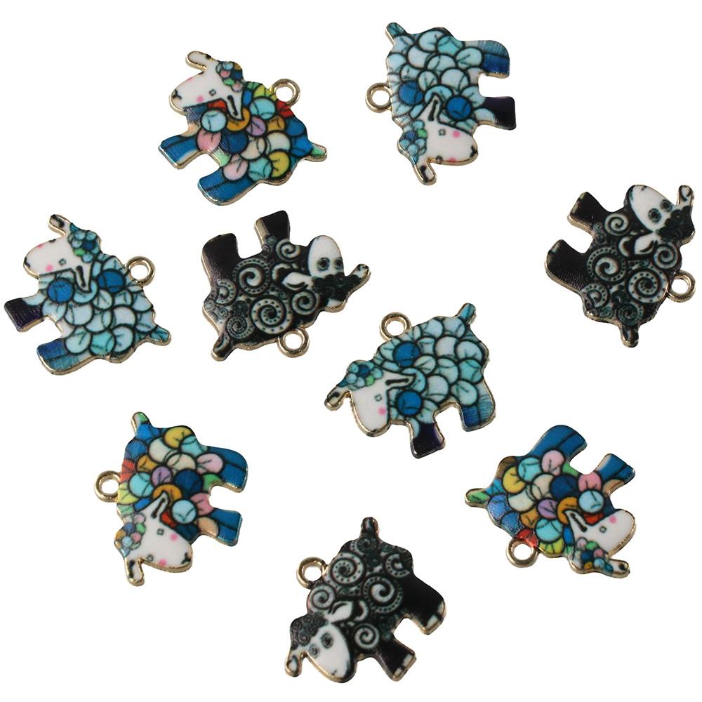 3 Colors Goat Enamel Charms 17*21MM Artifact Jewelry Making Diy Pendant for Necklace