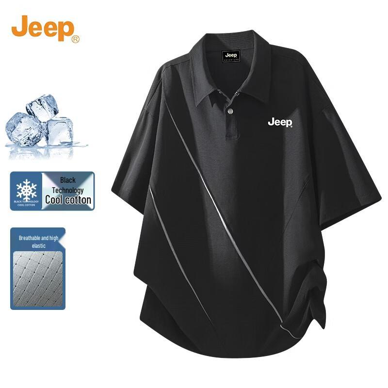 JEEP Men s Ice-Cool Quick-Dry Polo Shirt 4XL