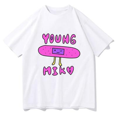 Young Singer Miko Graphic Print T-Shirt Women Vintage Fashion Short Sleeve T-Shirt Harajuku T-Shirt Streetwear Women Clothing