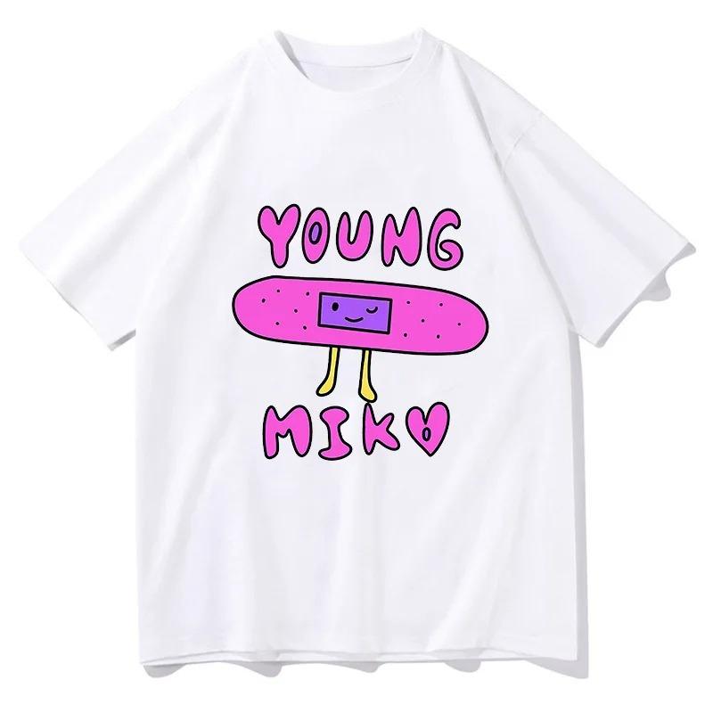 Young Singer Miko Graphic Print T-Shirt Women Vintage Fashion Short Sleeve T-Shirt Harajuku T-Shirt Streetwear Women Clothing