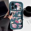 Cherry Bowknots Lips Disco Ball Case For iPhone 17 Pro Max Shockproof Silicone Bumper Cover For iPhone 16 Pro Max Funda iPhone 15 14 13 12 11 16E