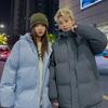 Loose solid color cotton-padded jacket women's autumn and winter Korean version trend loose and thickened men's casual couple cotton clothes