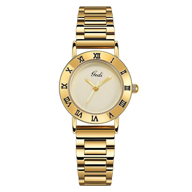 Medieval Simple Steel Belt Watch Women'S High-Value Waterproof Women'S Watch Stainless Steel Waterproof Quartz Watch