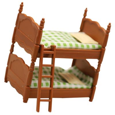 Letti Gemelli per Bambini Giocattoli per Bambini per Bambini Letto a Castello Casa delle Bambole Doppio Giocattolo per Bambini Accessori Mobili Modello in Miniatura di Plastica