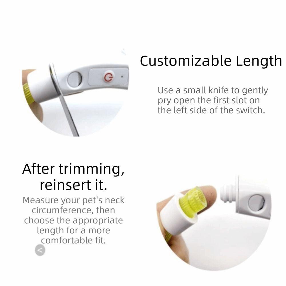 Adjustable Size LED Dog Collar Fiber Optic Material Multi-Color Light USB Rechargeable Collar Bright LED PVC Material