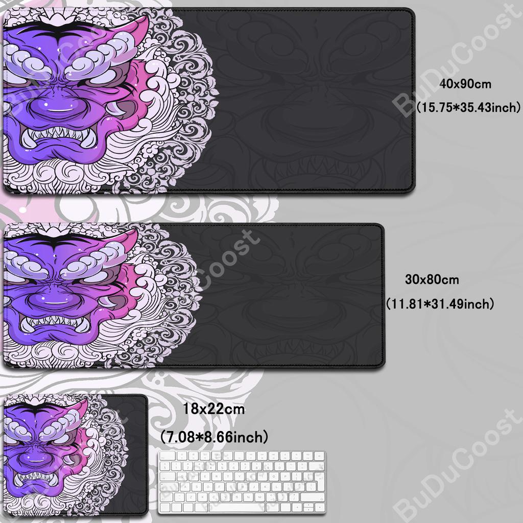 Anime Tiger Mouse Pad Large Size Laptop Computer Lock Edge Desk Mat Rubber Mousepad Gamer Carpet Gaming Accessories Keyboard Mat