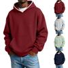 Sudadera con capucha casual para hombre, color liso, ligera, hombros caídos, para primavera y otoño