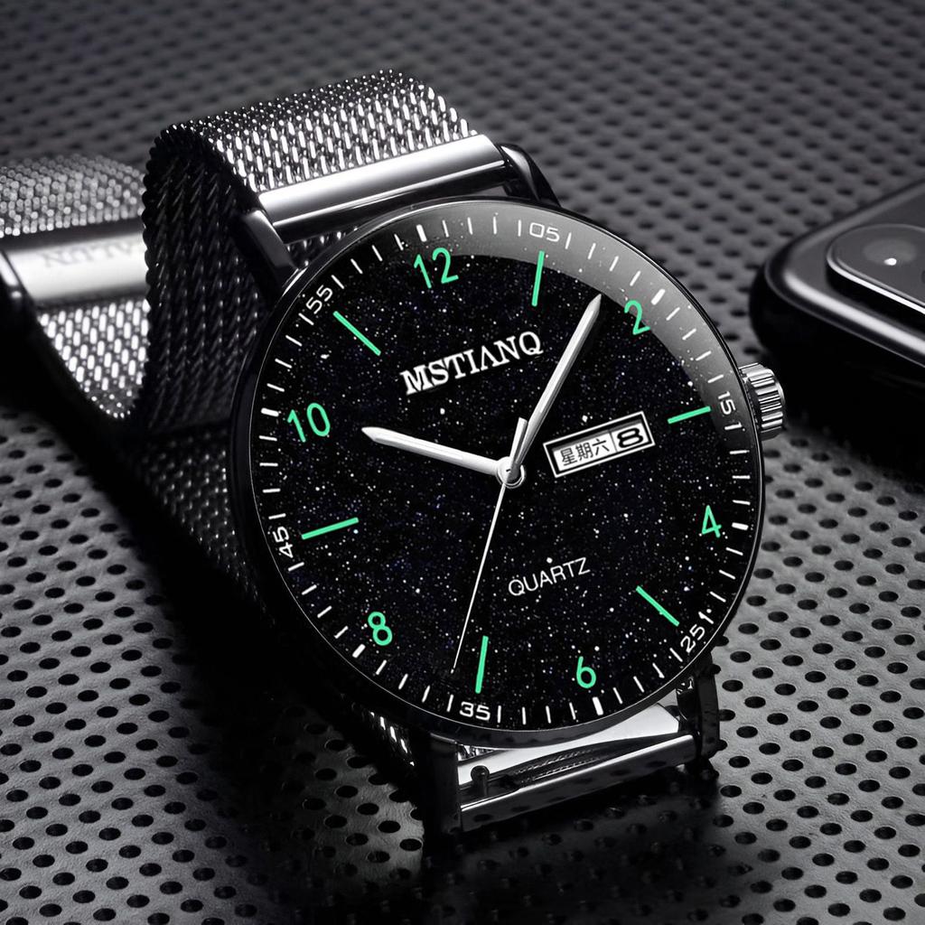 Men'S Watch Male Student Quartz Watch Trend Junior High School College Student Luminous Fashion High Value Quartz Watch