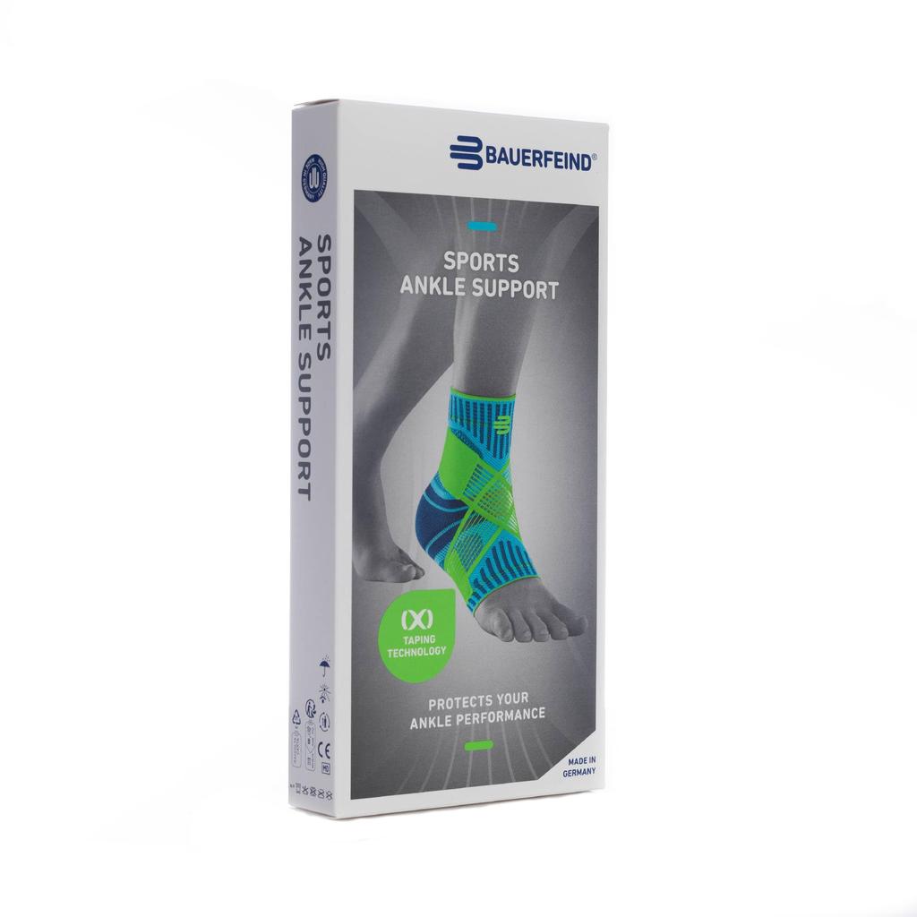 Bauerfeind Sports Ankle a breathable ankle support with a Single Made in Support, figure-eight design. [Sports Series, Ambidextrous, Support, XS-XXL,