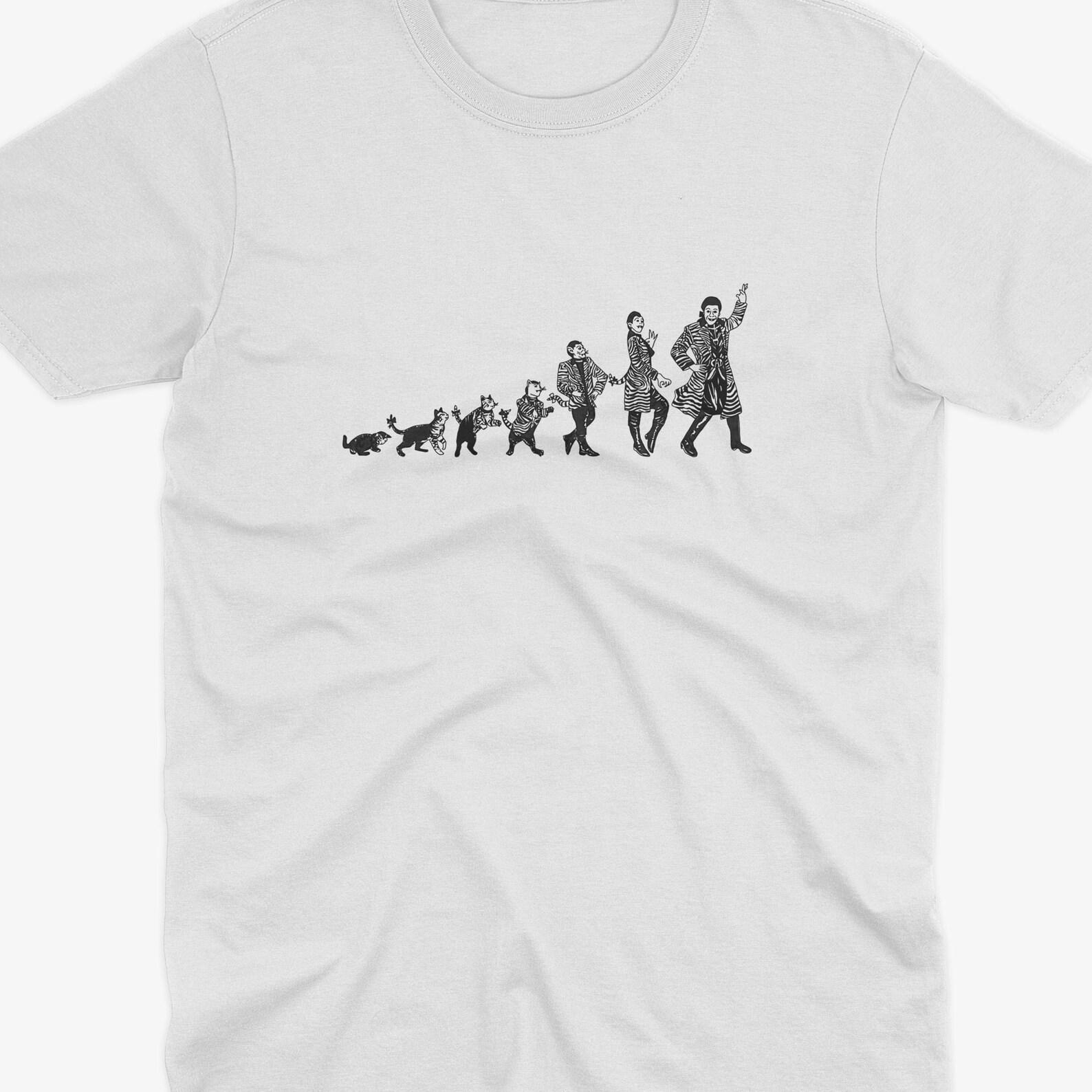 Evolution of The Cat Red Dwarf T-Shirt, Red Dwarf Art, Red Dwarf T-Shirt, Funny Retro TV Show Shirt, The Cat, Cat Red Dwarf 3XL