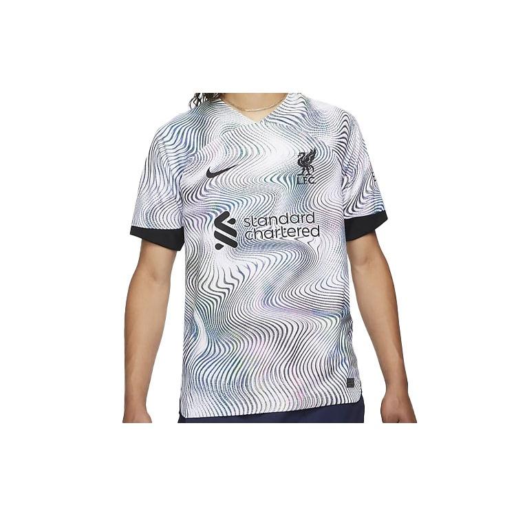 Nike חולצת כדורגל 'לבן שחור' של ליברפול FC 2022/23 Stadium Away Dri-FIT לגברים DN2715-101