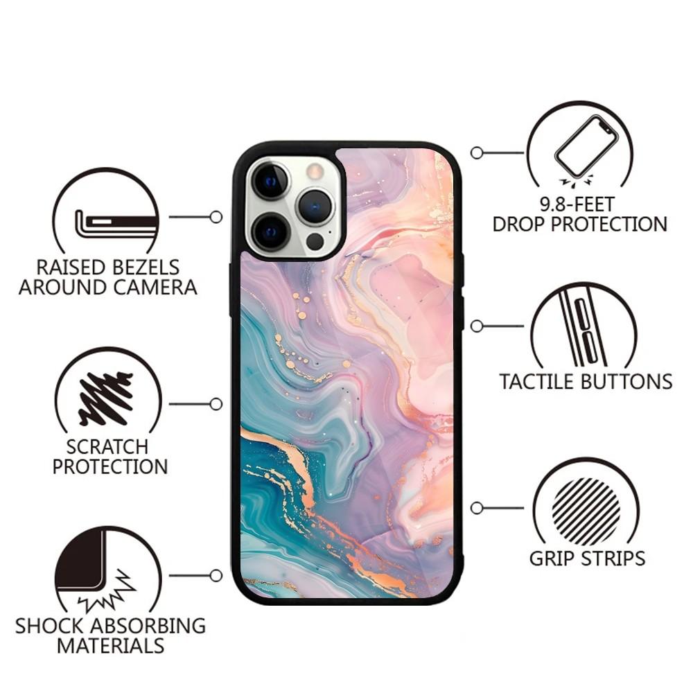 Marble Pattern Art Phone Case For iPhone 16,15,14,13,12,11,Plus,Pro,Max,Mini Magsafe Magnetic Wireless Charging