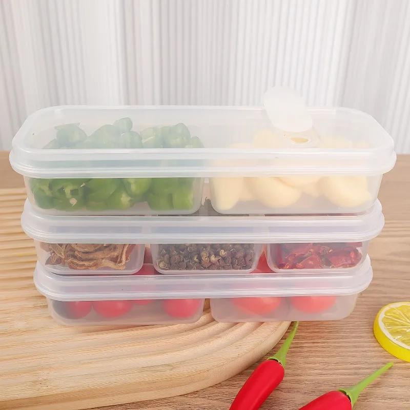 Refrigerator Freezing Organizer Square Storage Box Reusable Food Container Fruit Vegetables Storage Box Kitchen Storage Supplies
