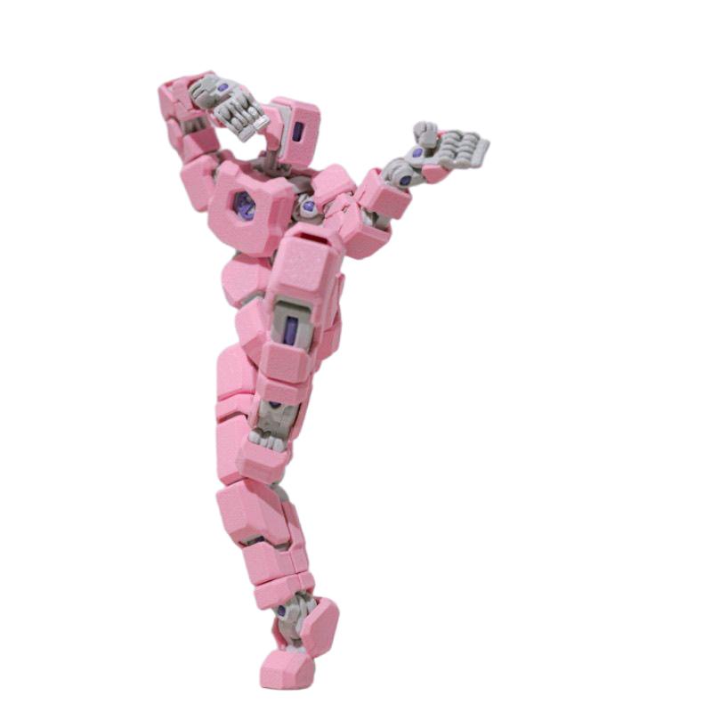 

New Ultra Movable Multi Joint Action Doll 3d Printed Full Body Mechanical Mecha Wind Machine Figurine Desktop Decoration розовый