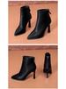 Women's Genuine Leather Pointed Toe Ankle Boots, 2025 High Heel Stilettos for Autumn/Winter, Versatile Slimming Martin Boots for Men and Women.