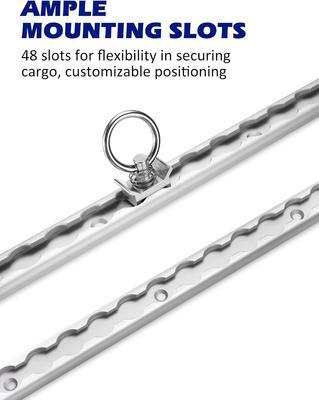 19.7 Inch Aluminum L Track Tie-Down System Aluminum Delivery Tie-Down Rail For Enclosed Trailer Cargo Fixing Trarvel Transfer