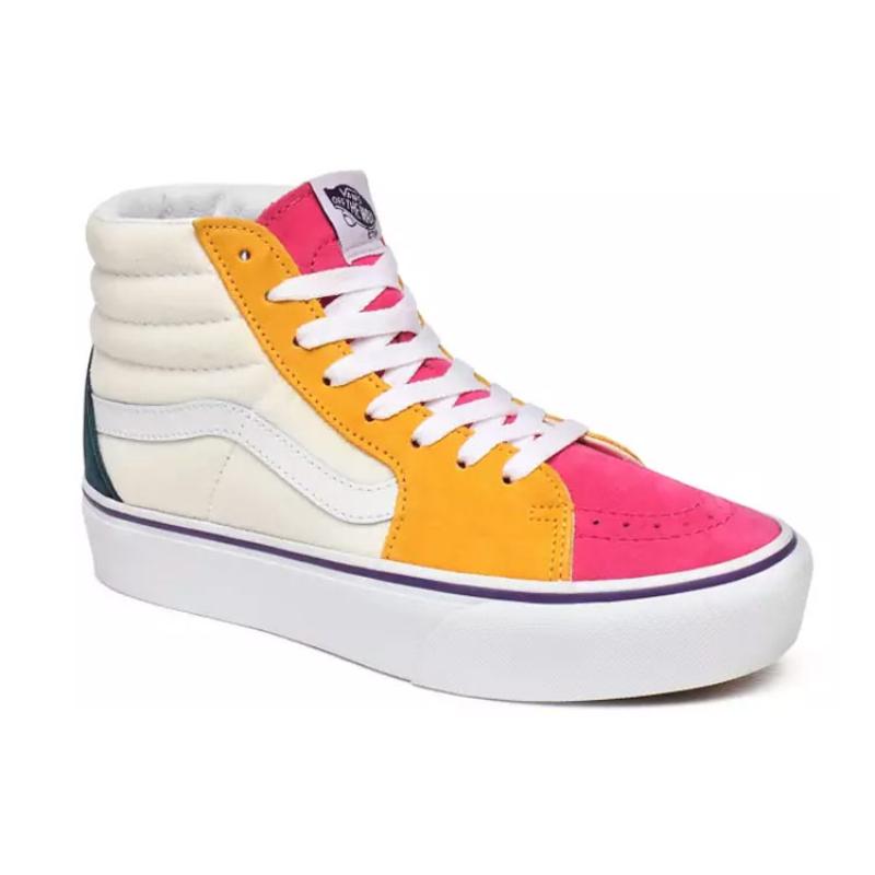 Vans Mini Cord SK8 HI Platform 2.0 Bílá/Žlutá/Červená Dámské Vans VN0A3TKNWVY