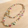 Simple And Versatile Super Long Necklace, Clothes Pendant, Shell Crystal Color Multi-Layer Sweater Chain With Accessories, Fashionable Women