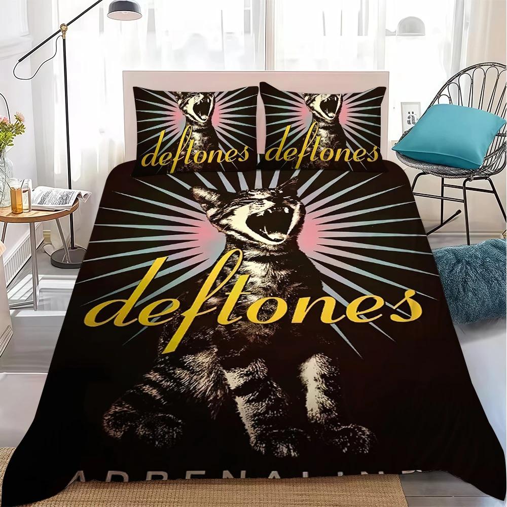 

3D Print D-Deftones Private Music Bedding Set Soft Comforter Cover With 1/2pcs Pillow Shams For Kids Adults Duvet Cover 135x200cm