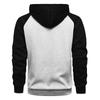 Cardigan da uomo con zip a contrasto di colore, felpa con cappuccio taglie forti, capispalla casual in peluche