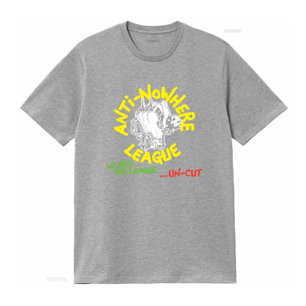 Anti Nowhere League Band Un Cut T shirt Punk Rock Style with Bold Design vintage Washed Comfortable Casual Stretched Slightly