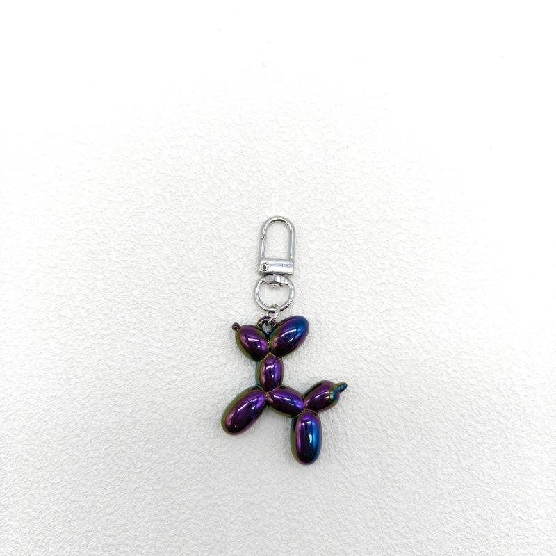 Color-Plated Balloon Dog Acrylic Keychain Pendant
