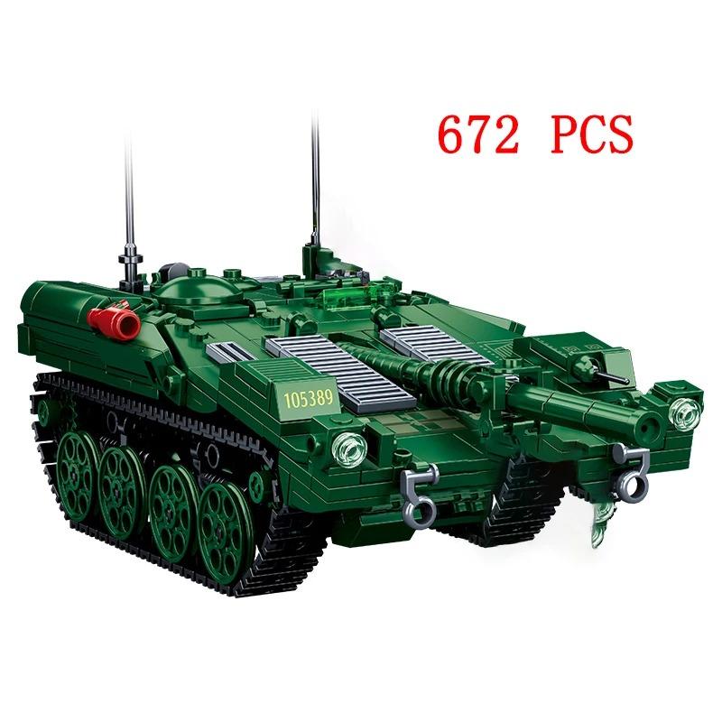 Military Vehicles Tank Sets SWAT Army City Police T34 Model Building Blocks DIY Brick Kids Toys Classic World War II WW2