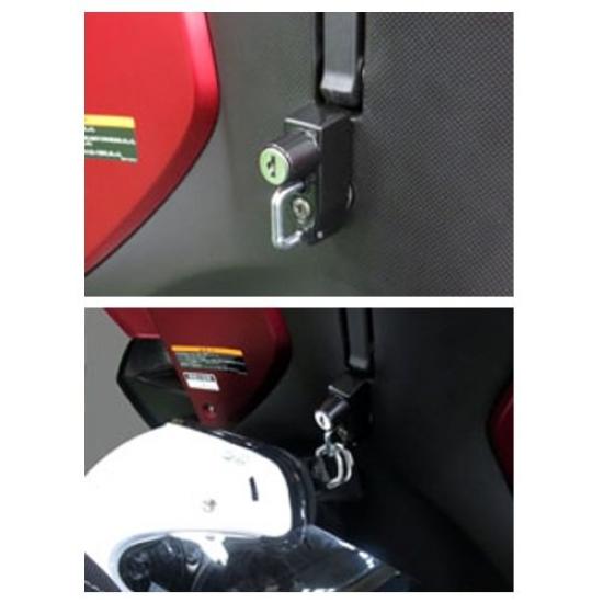 Kijima Bike Parts Helmet Lock Holder Steel Tricity Black Anti-Theft ('14-'22) 303-1555