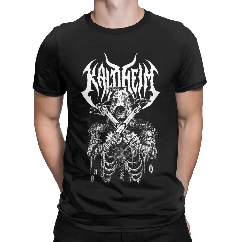 Men's T-Shirts  Games Gathering MTG Crazy Cotton Tees Short Sleeve Kaldheim Skeleton T Shirt Crewneck Merch Plus Size