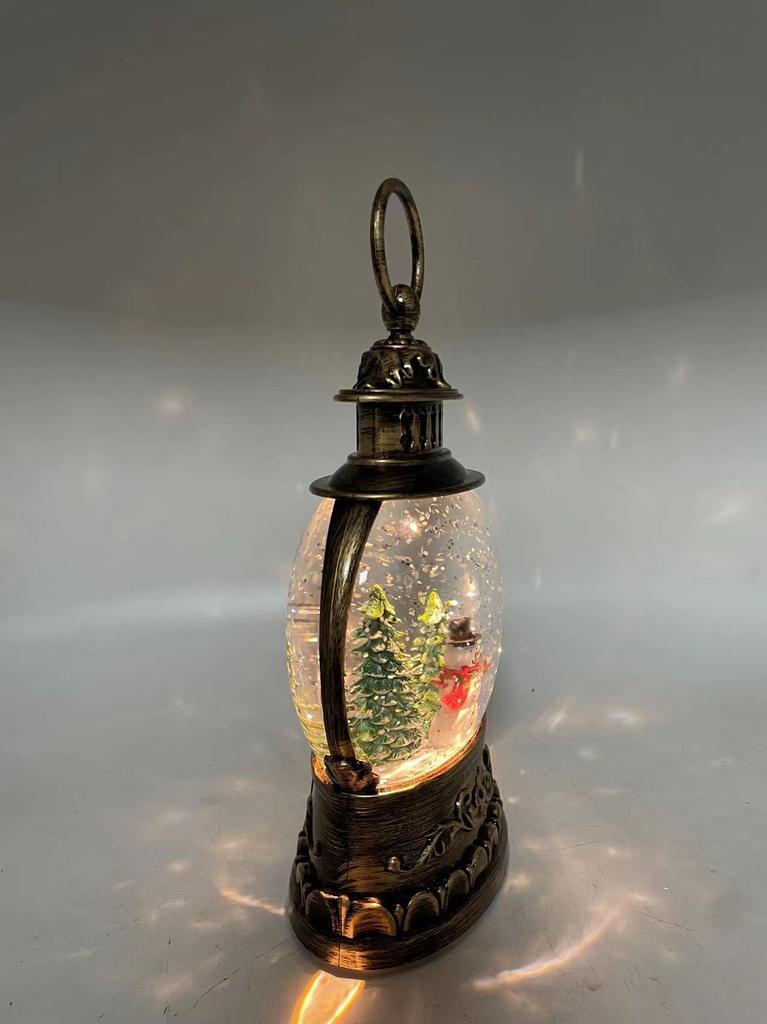 Christmas Snow Globe Lantern Music Box Toy for Tabletop Festival Decor Santa Claus