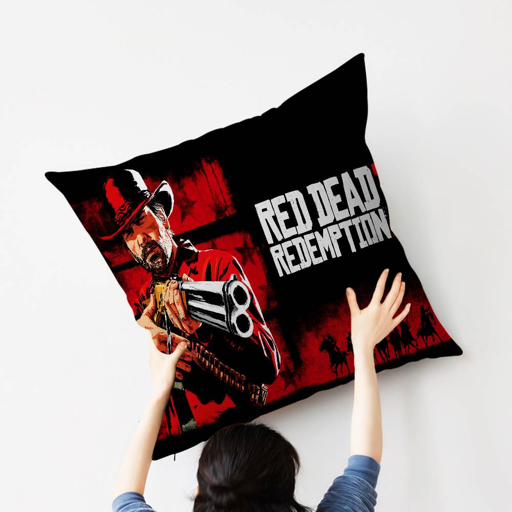 Spiel Red Dead Redemption 2 Kissenbezug Polyester Sofakissen Dekorative Wurfkissen Heimdekoration Kissenbezug