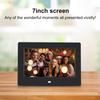 7Inch 1024*600HD Digital Photo Picture Frame Alarm Clock Player Album Remote Control Black