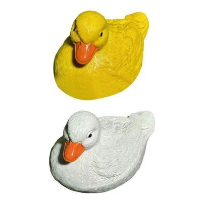Simulated Resin Duck Sculpture Designed for Enhancing Garden Atmospheres Attracts Wildlife Easy Indoor Outdoor Placement