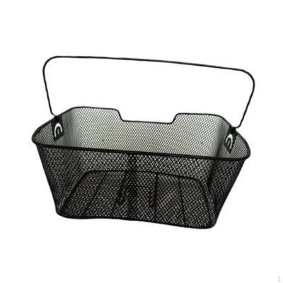 Bicycle Basket Accessories with Handle Large Capacity Wire Storage for Carrying
