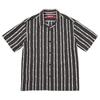 Old English Stripe Silk S/S Shirt Black