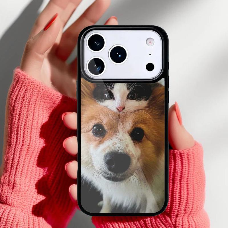 Cute Cat Animal Phone Case for iPhone 17 16 15 14 13 Pro Max Back Cover for 12 11 Pro Coque