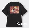 GU One Piece Luffy Ace Collaboration T-Shirt Black XL Anime Japan