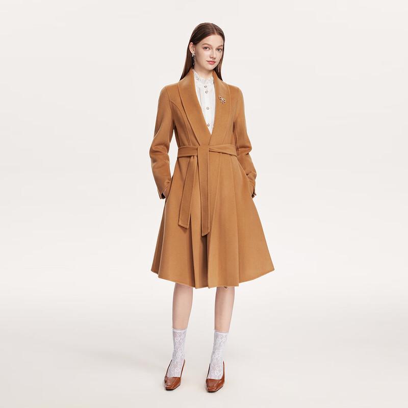FivePlus French Style Belted Wool Coat