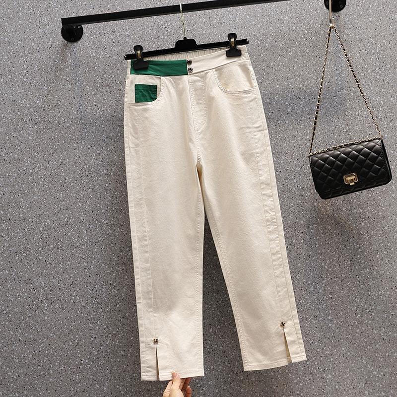 

Весенние женские эластичные брюки большого размера, пэчворк, свободные, повседневные 5XL абрикосовый