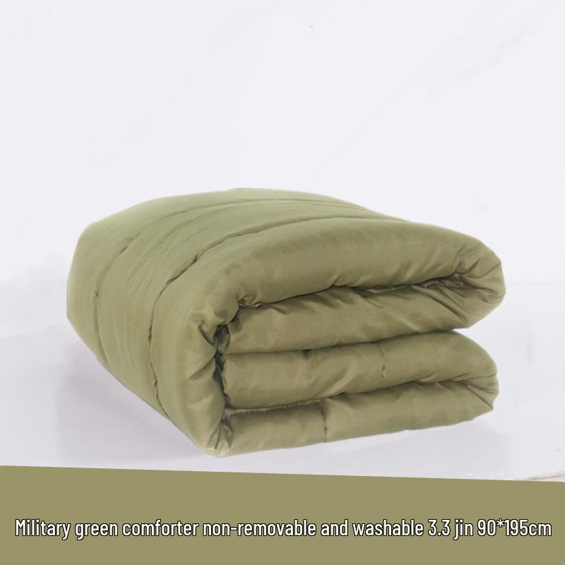 Army Green Student Dormitory Mattress with White Hot Melt Cotton for Military Training