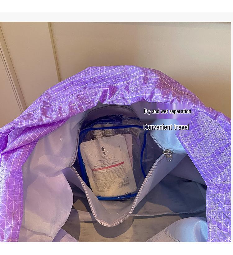 Lightweight Short-Distance Travel Tote: New Fashion Solid Color Handbag with Large Storage Capacity