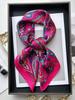 Vintage Chain Print Satin Square Scarf Soft Lightweight Women’s Fashion Accessory for Hair Neck Shawl Elegant Hair Scarf