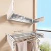 Wall Mount Retractable Clothes Drying Rack Foldable Aluminum Hanging Rods Abs Frame 60Cm Expandable Laundry Rack